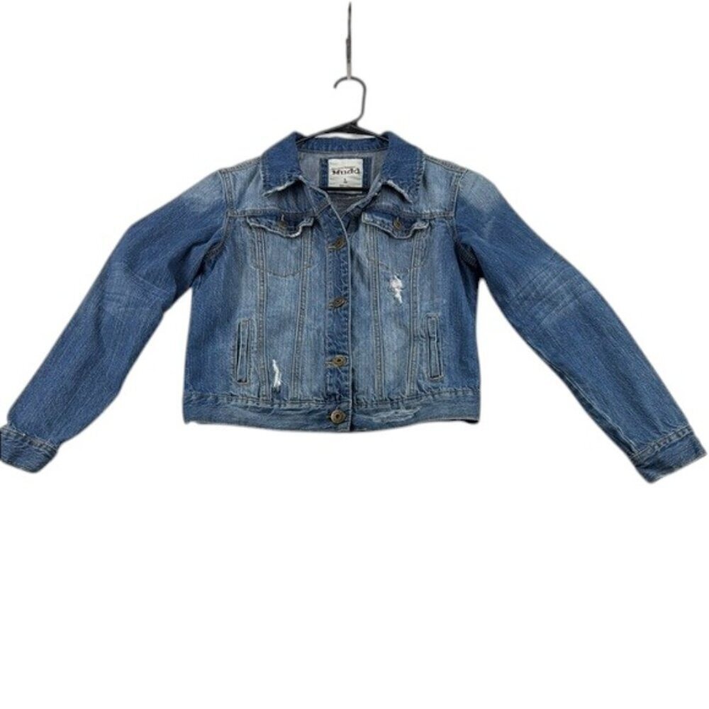 Mudd Jean Jacket Distressed Size M